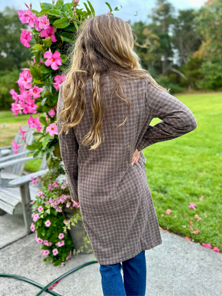 I_am corduroy collar check coat I am a corduroy collar check I_am corduroy collar check coat I am a corduroy collar check