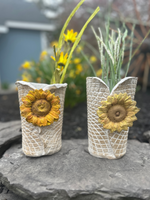 Handmade Sunflower Pottery Vases