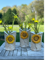 Handmade Sunflower Pottery Vases