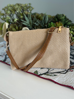 Izzy Straw Woven Crossbody in Natural