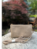 Riley Crossbody/Wristlet in Light Beige