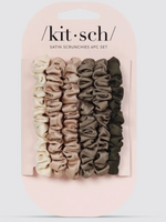 Ultra Petite Satin Scrunchies 6pc - Eucalyptus
