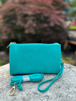 Riley Crossbody/Wristlet in Aquamarine