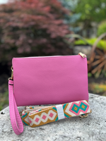 Izzy Crossbody w/ Guitar Strap in Bubblegum