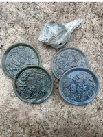 Handmade Starfish and Shells Pottery Spoon Rests