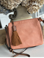 Sabrina Two Tone Crossbody in Melon/Tan