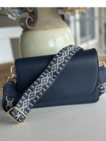 Noah Flapover Crossbody With Guitar Strap in Navy