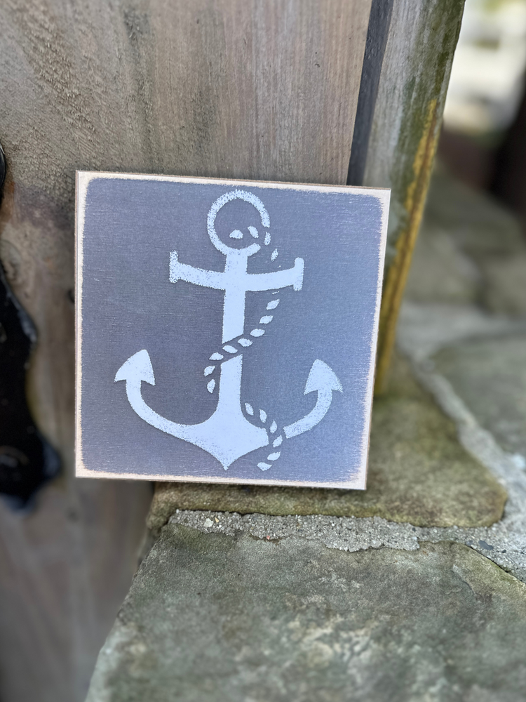 Nautical Anchor Print Block
