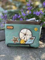 Chala Sand Dollar Mini Crossbody in Teal