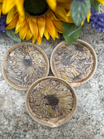 Handmade Sunflower Pottery Spoon Rests