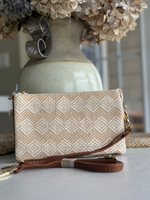 Riley Crossbody/Wristlet Woven Diamond Pattern