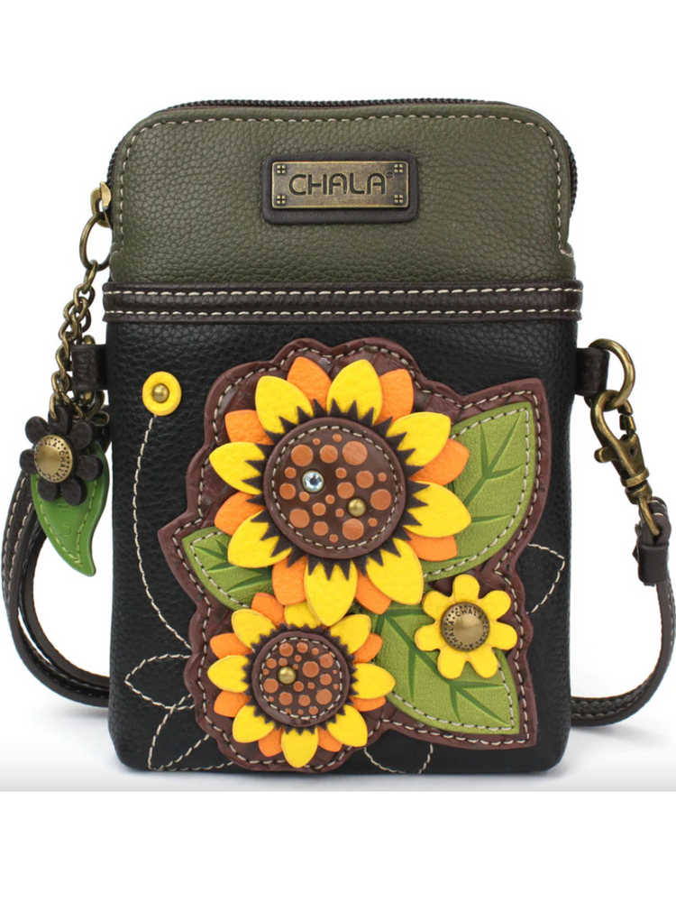 Chala Sunflower Cellphone Crossbody Bag