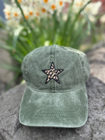 Leopard Star Embroidered Baseball Hat