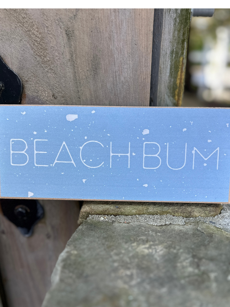 Coastal Beach Bum Print Block