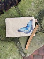 Blue Morphal Butterfly Wristlet