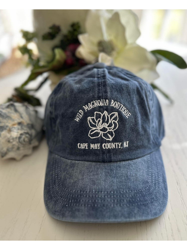 Wild Magnolia Baseball Hat in Blue