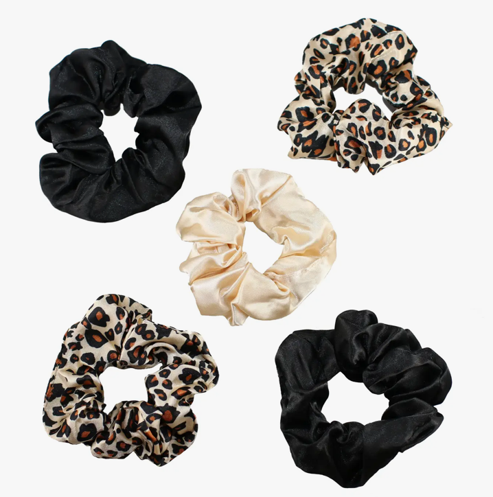 Satin Hair Scrunchies in a Gift Box