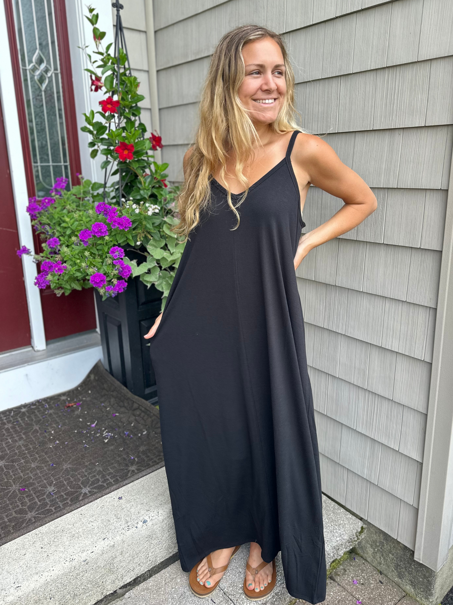 black cami maxi dress Sable Cami Maxi Dress