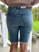 Judy Blue High Rise Cut off Bermuda Shorts - Wild Magnolia