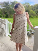 Printed Sleeve A Line Dress - Wild Magnolia