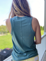 Ribbed Knit Tank Top in Teal Green - Wild Magnolia