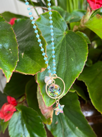 Gold Sea Life Charm Ring Necklace Set