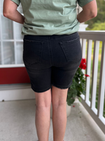 High Rise Button Mid Thigh Shorts - Wild Magnolia