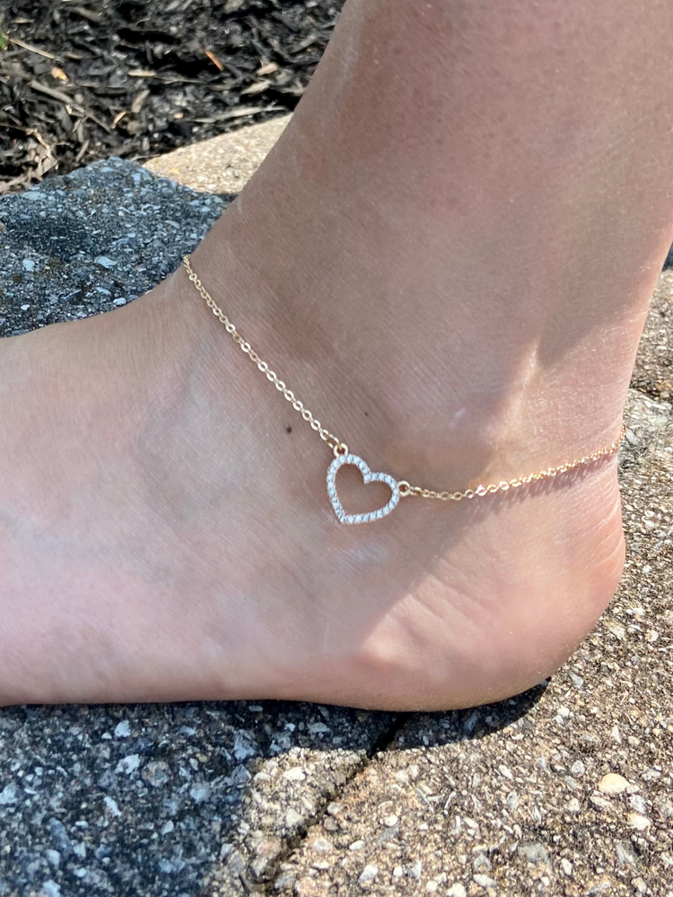 Gold Heart Anklet