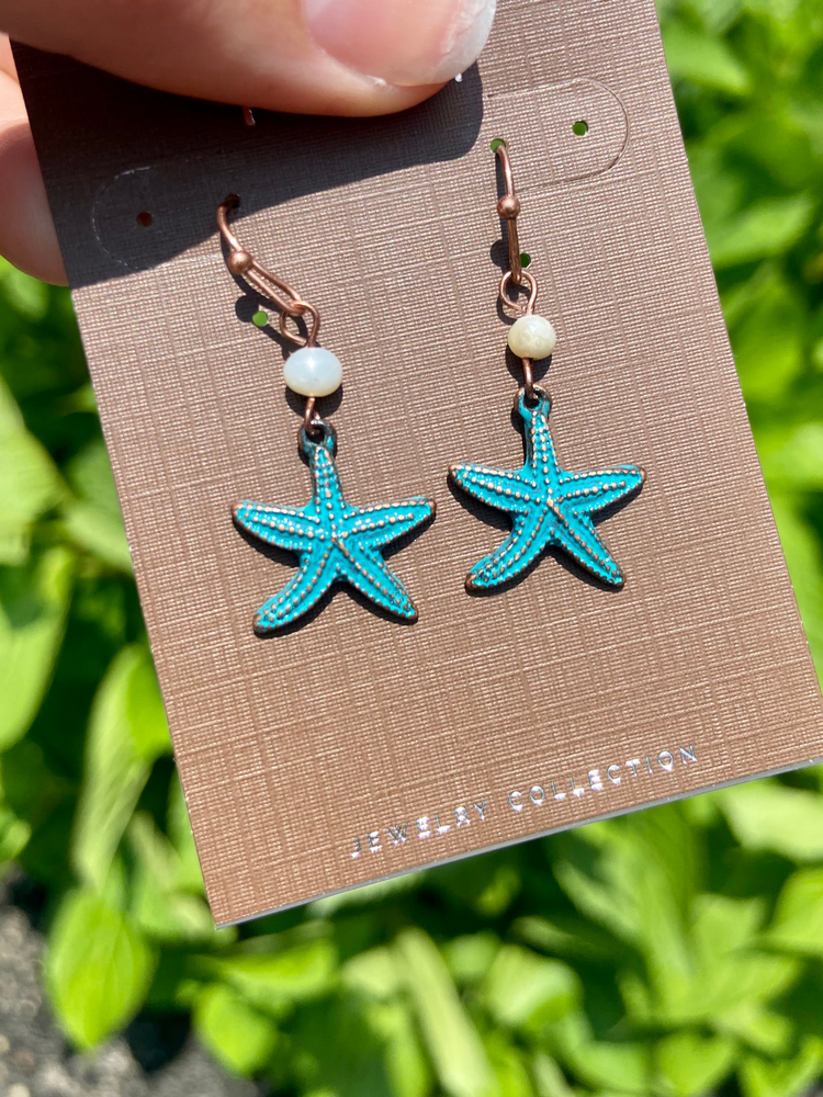 Patina Starfish Earrings - Wild Magnolia