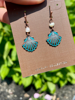 Patina Seashell Earrings - Wild Magnolia