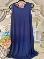 Sleeveless Navy Dress with Side Pockets Curvy - Wild Magnolia