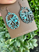 Patina Swirl Dragonfly Earrings - Wild Magnolia
