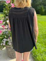 Black Lace Sleeveless Top in Curvy - Wild Magnolia