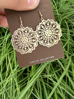 Gold Filigree Medallion Earrings