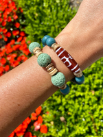 Teal Beaded Bracelet Set