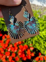 Patina Fan Leaf Earrings