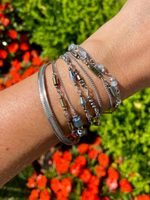 Silver Beaded Magnetic Bracelet