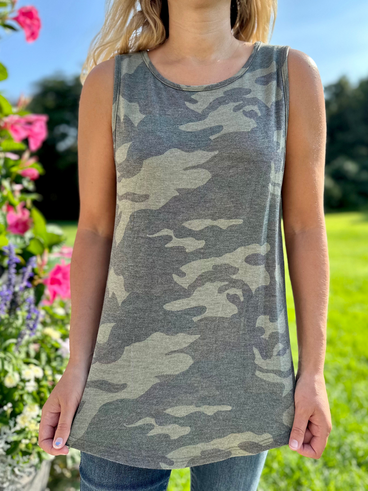 Camo Sleeveless Top