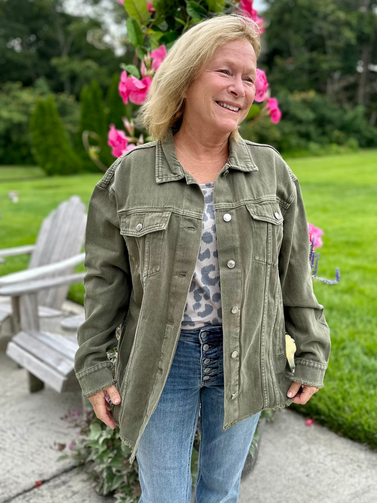 The Opal Jacket in Moss Green