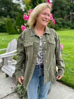 The Opal Jacket in Moss Green