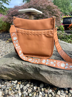 Pippa Stitch Accent Crossbody in Brown