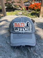Bad Witch Distressed Hat