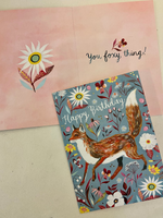 Foxy Birthday Card