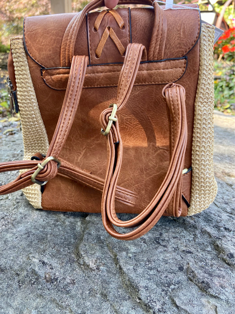 The Eleanora Straw Backpack