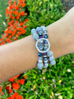 Silver Circle Beaded Bracelet