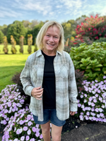 Lewis Top in Sage Plaid