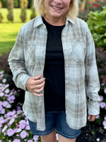 Lewis Top in Sage Plaid