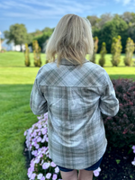 Lewis Top in Sage Plaid