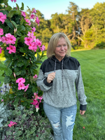 Color Blocked Cropped Hoodie