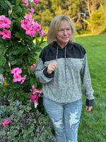 Color Blocked Cropped Hoodie